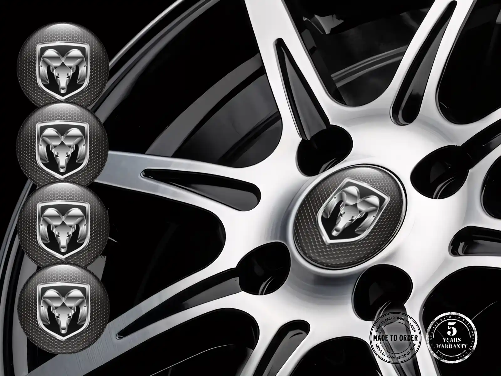 Dodge Decalcomania Cerchio Auto Emblemi Alta Qualità